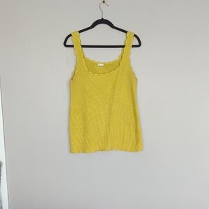 Moth Yellow Knit Tank Top